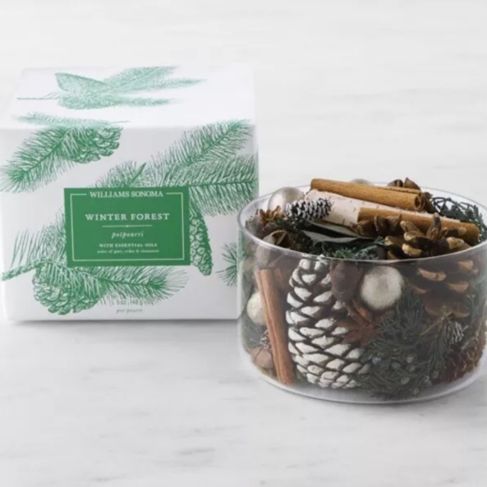 Williams Sonoma WINTER FOREST Potpourri Essential Oils Pine Cedar Citrus Scent